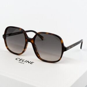 NEW Celine CL40244U 52F CELINE THIN Havana Gradient Women Geometric Sunglasses